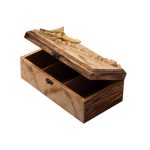 جعبه تی بگ چوبی رزینی سه خانه ای - Image 2