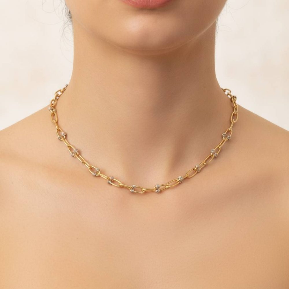 گردنبند طلا ۱۸ عیار ال برناردو حلقه ای
